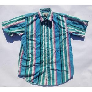 Vintage Wrangler Color block Button down